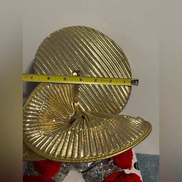 Mr Hi’s Vintage Elegant  Metallic Gold Women's Hat - Picture 6 of 11